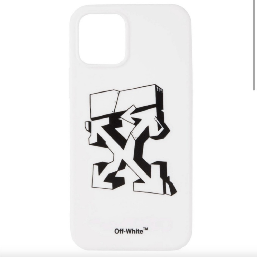 Off White Designer  IPhone Case For 12 Pro Black And White Arrow Logo New In Box